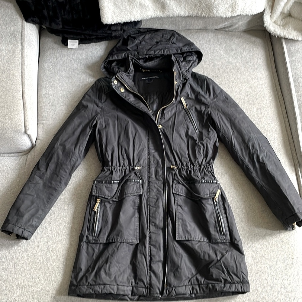 Black Jacket, size S, gold zippers